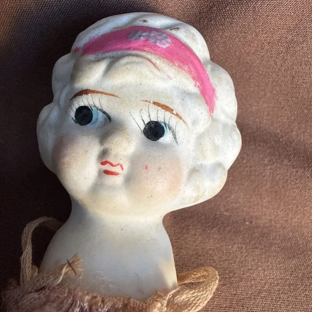 Bisque Flapper Girl Doll Blonde Vintage Made in Japan 5.5